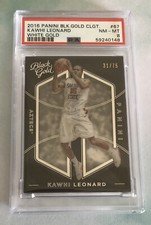 Kawhi Leonard 2016-17 Panini Black Gold Collegiate /75 San Diego State #67 PSA 8