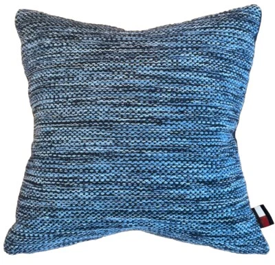 TOMMY HILFIGER Cesta Tejido Decorativo Pluma Almohada Tonos Azules 18x19x7 Foto 1 de 4