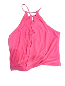 Top halter elástico rosa brillante Express para mujer talla L ¡Nuevo!! - Imagen 1 de 4