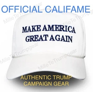 Classic Original Authentic Official CaliFame Trump Campaign White MAGA Hat - Picture 1 of 19