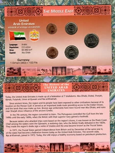 Littleton World Coin Set United Arab Emirates w/card UNC 1996-2005 Dirham 2005 - Picture 1 of 2