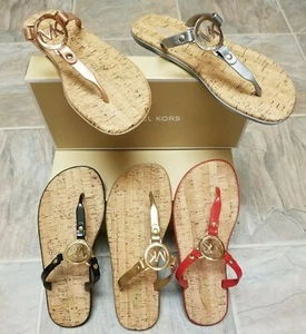 Sandalias de Corcho MICHAEL KORS MK Logo Dije Jalea PVC Chanclas ELIGE TALLA Y COLOR - Imagen 1 de 12