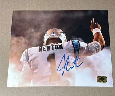 Cam Newton Signed Autographed Carolina Panthers 8x10 COA Hologram - Image 1 of 4