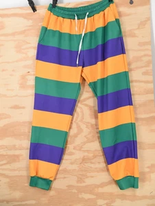 Karneval Colorblock Streifen leichte Jogginghose Größe L - Bild 1 von 14