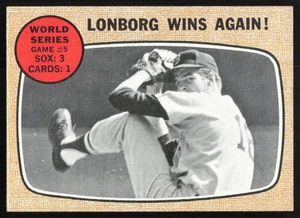1968 Topps #155 World Series Game #5 Lonborg Wins Again! SET BREAK! NR-MINT! - Picture 1 of 2