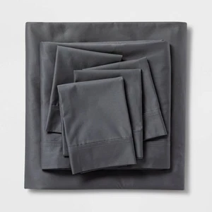 California King 6pc 800 Thread Count Solid Sheet Set Gray - Threshold - Picture 1 of 3