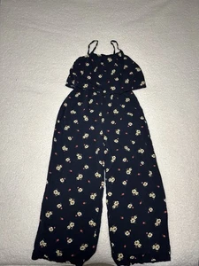Abercrombie & Fitch Kids Blue Floral Ruffle Jumpsuit  - Picture 1 of 7