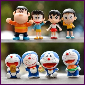 8 pezzi Doraemon personaggio anime Nobita Shizuka action figure fatto a mano decorazione torta - Foto 1 di 24