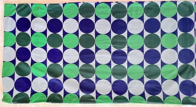 Fronha IKEA KROKUSLILJA KING tamanho azul marinho verde bolinhas 100% algodão 37x19 - Imagem 1 de 4