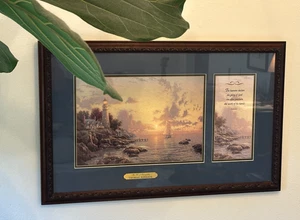 The Sea Of Tranquility By Thomas Kincaid Accent Print Framed Matted 21x13 - Picture 1 of 8