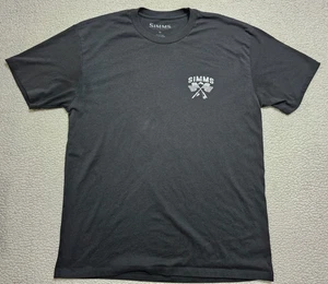 Simms Shirt Herren Gr. M Medium Schwarz Kurzarm Grafik Tee Angelartikel - Bild 1 von 5