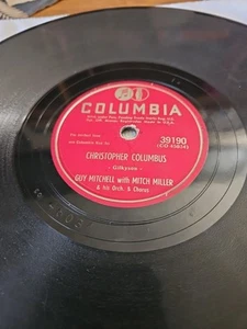 GUY MITCHELL COLUMBIA 39190 CHRISTOPHER COLUMBUS/SPARROW IN THE TREE 1951 78 RPM - Imagen 1 de 2