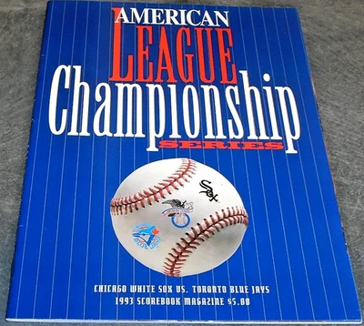1993 ALCS TORONTO BLUE JAYS MLB BASEBALL PROGRAM VS CHICAGO WHITE SOX PLAYOFFS - Image 1 of 4