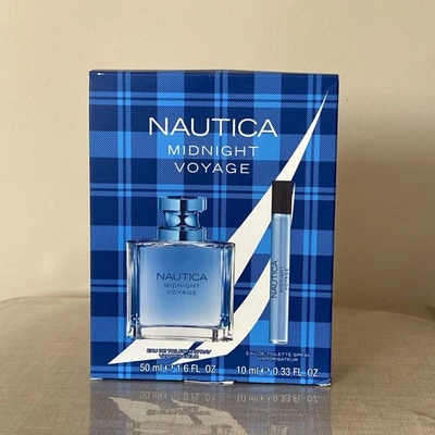 Nautica Midnight Voyage Eau De Toilette Botella y Spray de Viaje Set de Regalo Foto 1 de 4