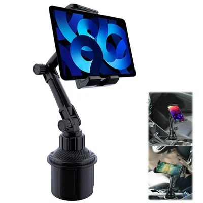 Universal Car Mount Car Cup Holder Phone Stand For 4.7-12.9" iPhone iPad Tablet - Image 1 of 4