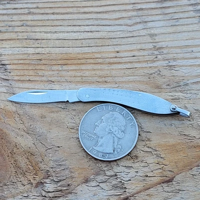 复古小号迷你手工单刃折叠刀 — 第 1/4 张图片