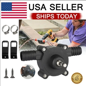 Electric Hand Drill Drive Self Priming Water Pump Oil Fluid Transfer Pumps Tool - Picture 1 of 11