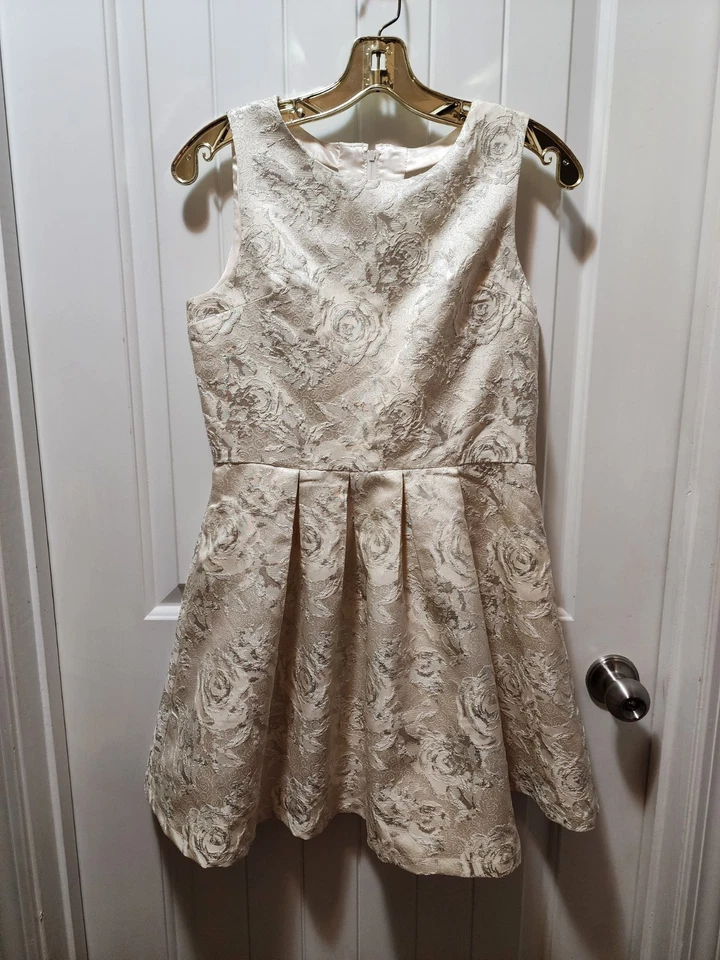 Niñas 16 Niños Lugar Marfil Floral Ocasión Especial Formal Vestido Mangas Foto 1 de 4