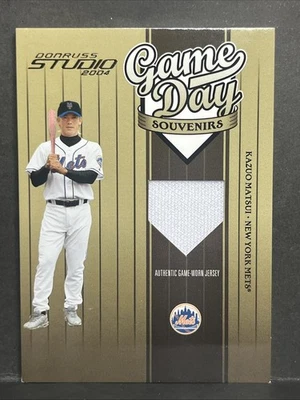 2004 Donruss Studio Game Day Souvenirs #GD-57 Kazuo Matsui Game Used Jersey  - Image 1 of 3