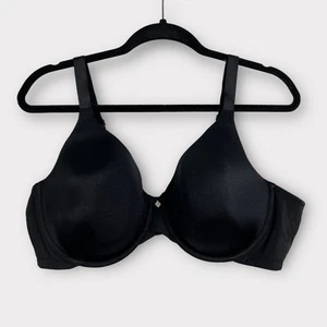 Breezies Size 44B Black UnderwireFull Coverage Smooth Cup T-shirt Bra - Picture 1 of 8