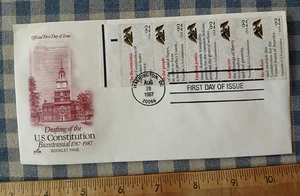 22 cent Bicentennial of the US Constitution stamps FDC First Day Cover 8/28/1987 - Picture 1 of 1