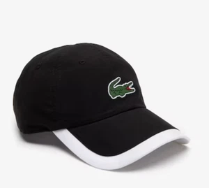 Lacoste Front Croc Color-Block Polyester Baseball Hat Cap $60 New Black - Picture 1 of 10