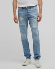 $395 NSF Men's Blue Destroyed Slim-Fit Jeans Pants Size 30