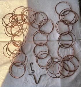 Good Directions Copper Double Link Rain Chain W/ gutter hook 9ft long # 464P-8 - Picture 1 of 3