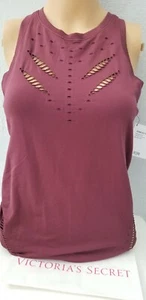 Victoria's Secret VS Seamless Perforation Burgundy Top Sports Tank Top - Picture 1 of 3