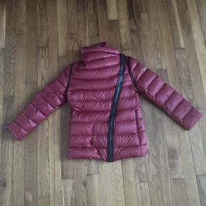 Mackage Girls 2- in- 1 Lightweight Down Jacket/Vest Front Leather Size 8 - Picture 1 of 11