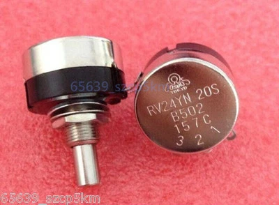COSMOS/TOCOS RVQ24YN 20S B502 Potentiometer, 5K OHM Long Life Panel Pot W / Knob - Image 1 of 3