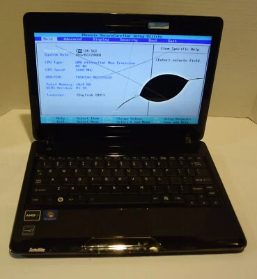 Portátil Toshiba Satellite T115D-S1120 12" (AMD Athlon Neo 1,6 GHz 1 GB) agrietado Foto 1 de 4