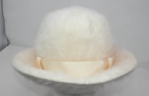 Womens Kangol Angora Hat • Fedora Off White Furgora England OSFA 21" Daniella - Picture 1 of 14