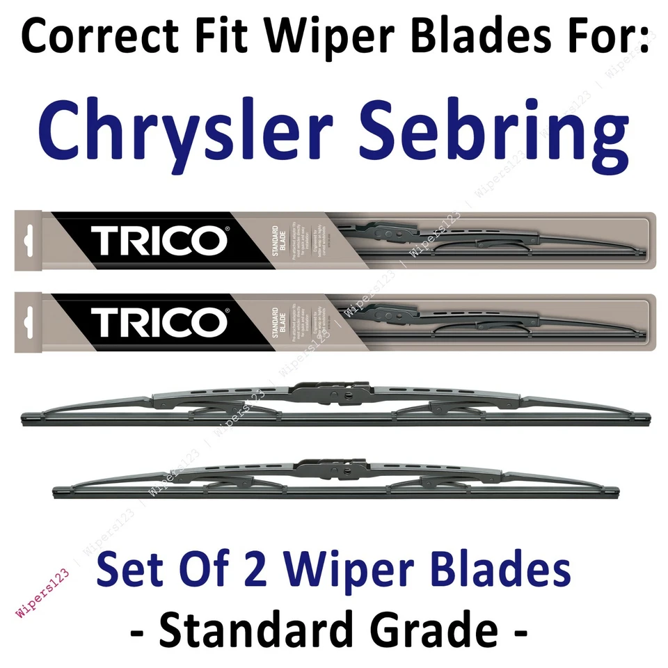 Paquete de 2 escobillas limpiaparabrisas estándar - aptas para Chrysler Sebring 2007-2010 - 30240/221 Foto 1 de 1