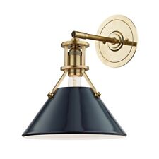 Hudson Valley Painted No.2 1-LT Sconce, Aged Brass/Darkest Blue - MDS350-AGB-DBL