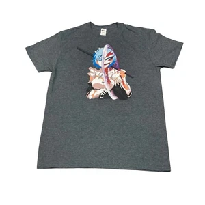 Bleach Hollow Ichigo & Re: Zero Rem Graphic Anime T-Shirt Gray Large Gildan Grey - Picture 1 of 7