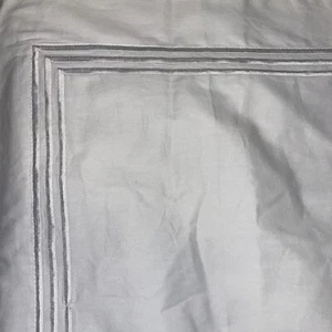 Hotel By Hillcrest EURO Sham White With White Station Embroidered Trim MSRP $50 - Picture 1 of 9