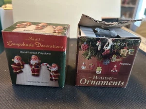 Feiertag Weihnachtsschmuck 12er Set & Lampenschirm Deko 3er Set Polystone Giftco - Bild 1 von 4