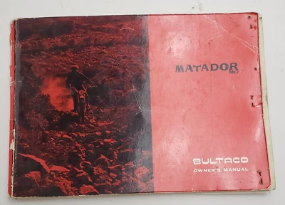 Bultaco Matador MK2 MK 2 Original Owners Manual - Binding is bad - SEE PICS - Image 1 of 4