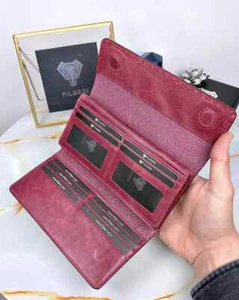 1022 Type, Color Genuine Leather, Handmade Women's Wallet, Women Gift ,Handmade - Picture 1 of 29