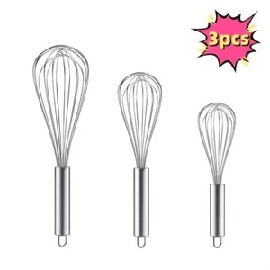 3pcs stainless steel mixer set, kitchen mixer, egg beater for cooking, egg 2025 - Picture 1 of 6