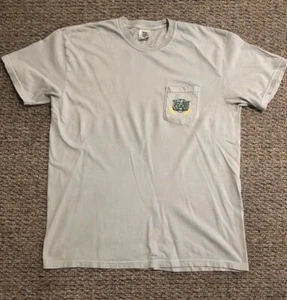 Comfort Colors Mens Shirt Medium Green logo graphic pocket - Picture 1 of 2