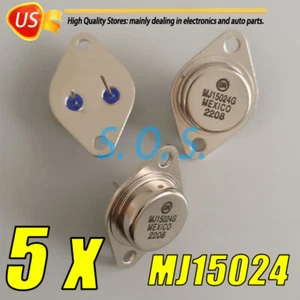 5PCS For MJ15024 TO-3 Silicone Audio Power Output Transistor Shipped from USA - Picture 1 of 10