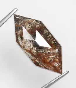 1.02ct Natural Loose Fancy Salt and pepper Brown beautiful Hexagon shape Diamond - Picture 1 of 14
