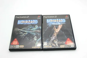 Lot of 2 PS2 Resident Evil Biohazard Outbreak 1 & File 2 Japan Import NTSC-J - Picture 1 of 3