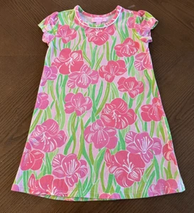 Lilly Pulitzer Little Kelsea Toddler Girls Dress Sz 4 Pink Flowers Mommy & Me - Picture 1 of 5