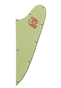 Guitar Slinger Parts For Gibson Firebird Blank Guitar Pickguard Green Red Logo - Picture 1 of 6
