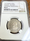 1915 OAXACA Mexico 1 Peso, 4th bust Unfinished Truncation, NGC MS-65,  WHITE