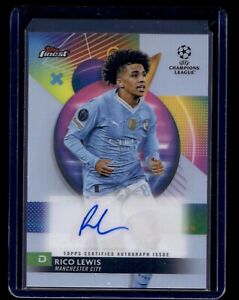 2023/24 TOPPS FINEST UEFA A-RC RICO LEWIS AUTO Manchester City