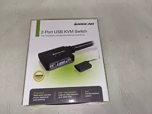 NEW! IOGEAR GCS22U KVM Switch 2 PORTS USB VGA CABLE KVM SWITCH (O6) - Picture 1 of 8